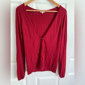 Semantiks Red Cardigan Button Front Size Medium